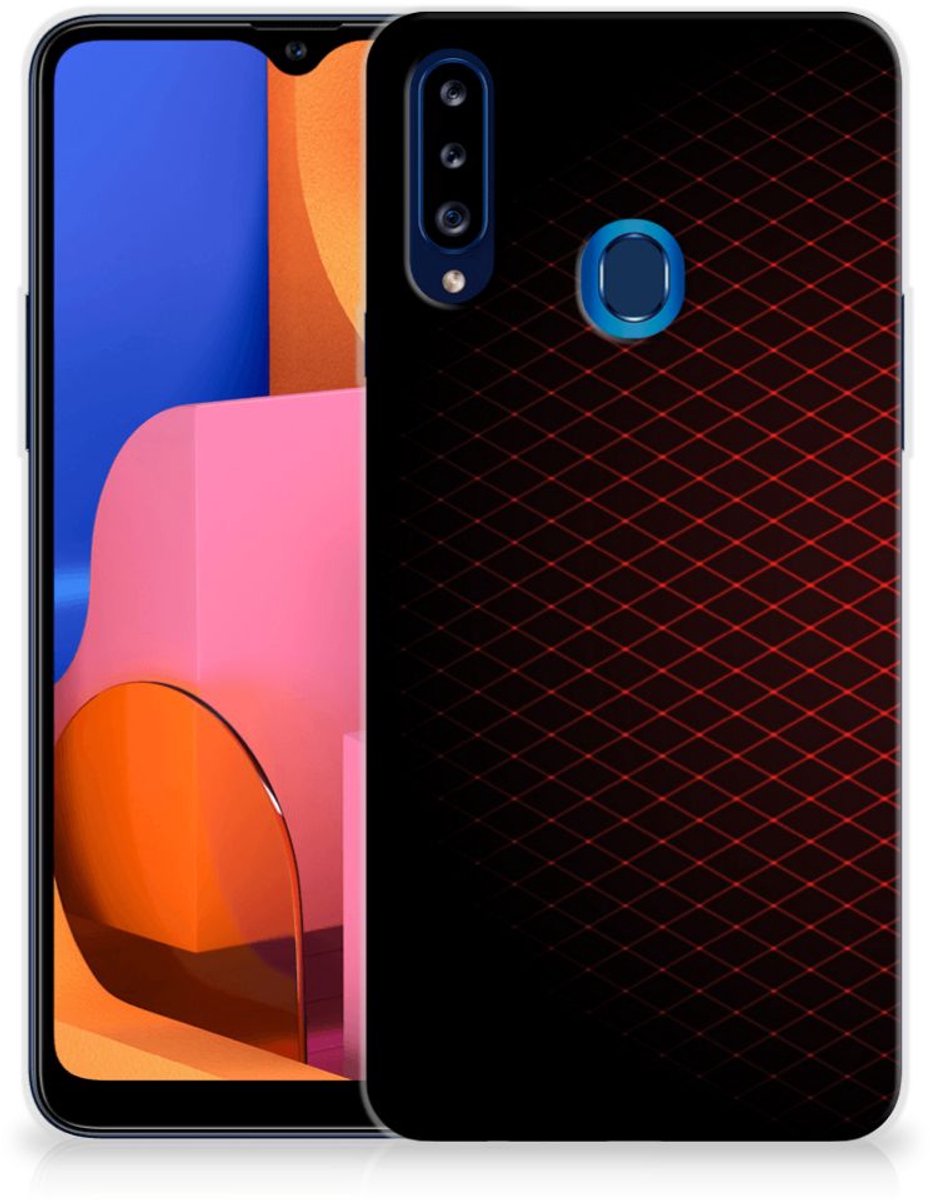 Samsung Galaxy A20s TPU bumper Geruit Rood
