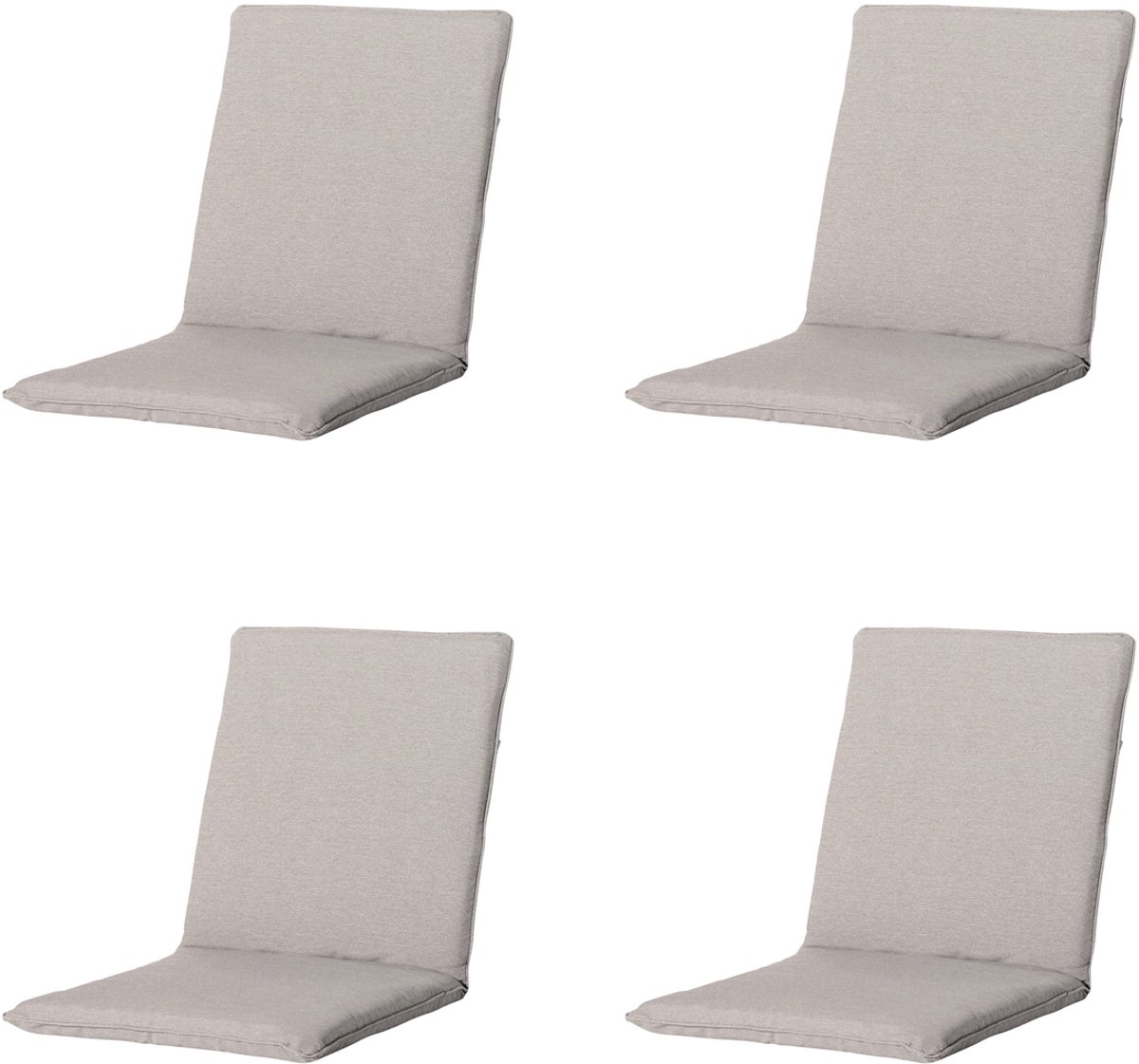 Madison - Stapelstoelkussen Napels taupe - Ca. 97x49 cm - Set van 4