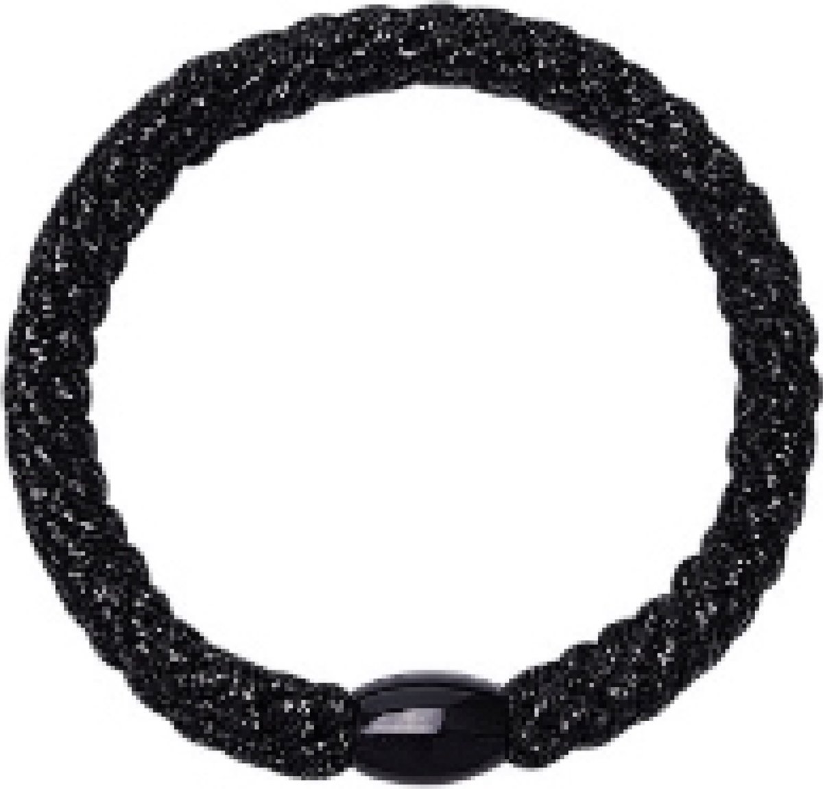 Hidzo Haarelastiekje - Elastiek & armband - Zwart glitter