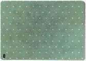 Mótif Points Mastic - Groene wasbare deurmat met stippen patroon 60 cm x 85 cm - Deurmat binnen met print