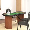 Afbeelding van het spelletje vidaXL Pokertafel voor 10 spelers met fichebak 160x80x75 cm groen