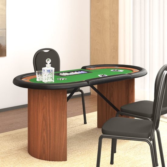 vidaXL Pokertafel voor 8 spelers achthoekig 2-voudig