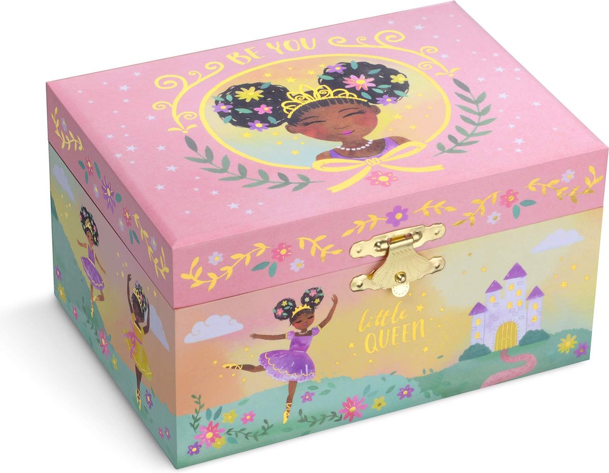 Jewelkeeper Meisjesbewaardoos voor muzikale sieraden met uittrekbare lade, regenboog en goudfolie ontwerp ballerina met zwanenmeermeloen | Kinderjuwelendoos, muzikale ballerina sieradendoos, roze Jewelkeeper Meisjesbewaardoos voor muzikale sieraden met uittrekbare lade, regenboog en goudfolie ontwerp ballerina met zwanenmeermeloen | Kinderjuwelendoos, muzikale ballerina sieradendoos, roze