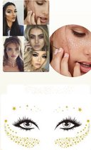 Akyol - Gezichtsjuwelen – gezichtsteentjes - gezicht glitters– diamantjes – carnaval- plak diamantjes- diamantjes voor gezicht - bohemian feest - bohemian – festival – gezichtsdecoratie – feest – decoratie - sticker - stickervel -glitte