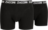 Zaccini Heren boxershort 2-pak uni  - S  - Zwart