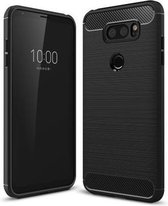 Geborstelde TPU Cover - LG V30 - Zwart