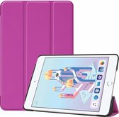 Case2go - Tablet Hoes geschikt voor de Apple iPad Mini (2019) - Tri-Fold Book Case - Paars