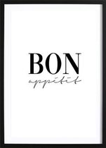 Bon Appetit Tekst Poster (21x29,7cm) - Wallified - Tekst - Poster  - Wall-Art - Woondecoratie - Kunst - Posters