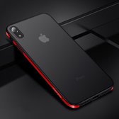 SULADA Shockproof Aviation Aluminium metalen frame + TPU + Frosted Back Plate Case voor iPhone XR (rood)