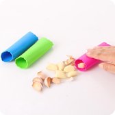 5 STKS Zachte Hars Tube Vormige Herbruikbare Magic Handheld Rolling Knoflook Dunschiller Keuken Gereedschap (willekeurige Kleur Levering)