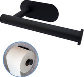Sanics Dolphin WC Rolhouder Zonder Boren - Toiletrolhouder Zelfklevend - WC Papier Houder - Closetrolhouder Zwart RVS
