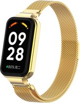 Strap-it Milanees Activity tracker bandje - Geschikt voor Xiaomi Redmi Smart Band 2 / Xiaomi Smart Band 8 Active - goud