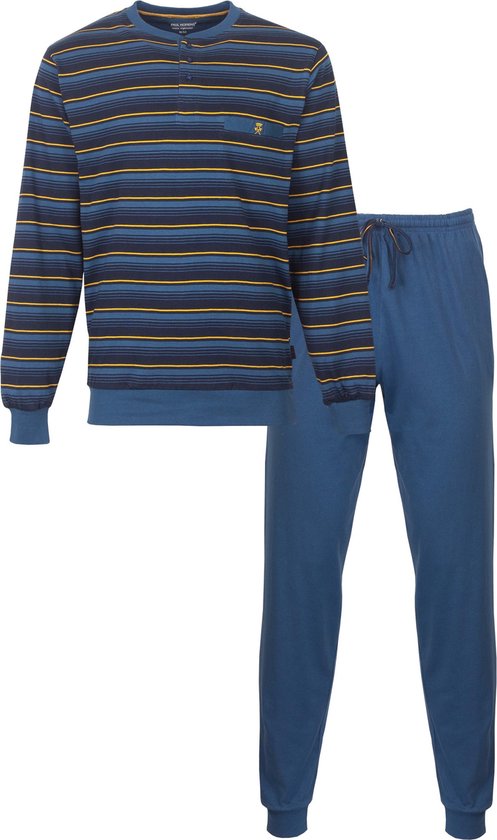 PHPYH2202A Paul Hopkins heren pyjama Blauw gestreept - Maten: