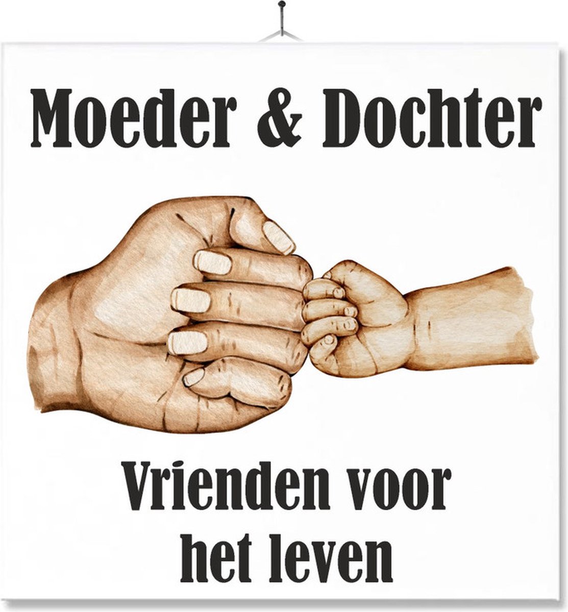 Tegel Met Opdruk | Verjaardag kado | Toilet WC | Moeder & Dochter Vrienden voor het leven