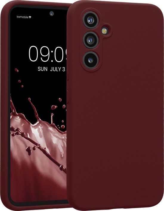 kwmobile telefoonhoesje geschikt voor Samsung Galaxy A54 5G - TPU backcover met siliconen coating - Smartphone case in bordeaux-violet