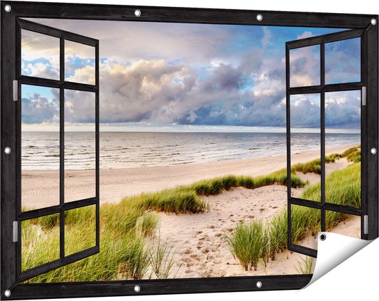 Tuinposter 120x180 cm Duin - Strand - Doorkijk - Zomer | Leen Bakker