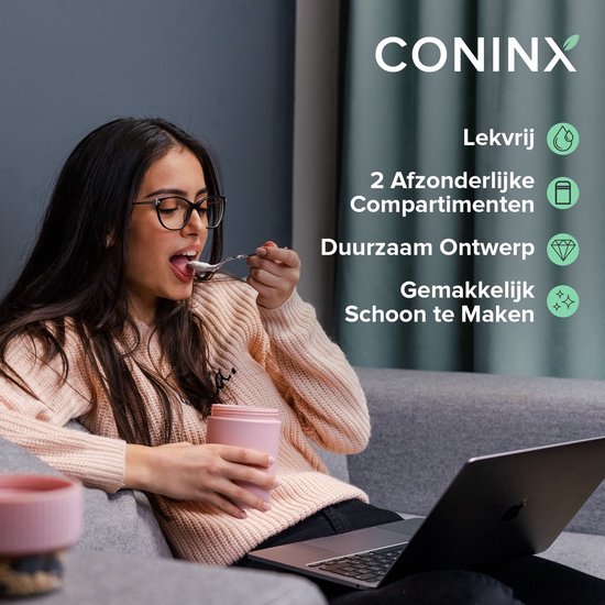Coninx Bol Muesli A Emporter | Pot Yaourt to go | Rose