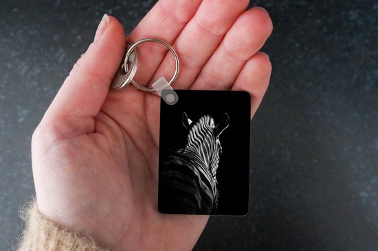 Porte-clés - Zebra - Animal - Zwart et blanc - Animaux sauvages - Cadeaux à distribuer - Plastique