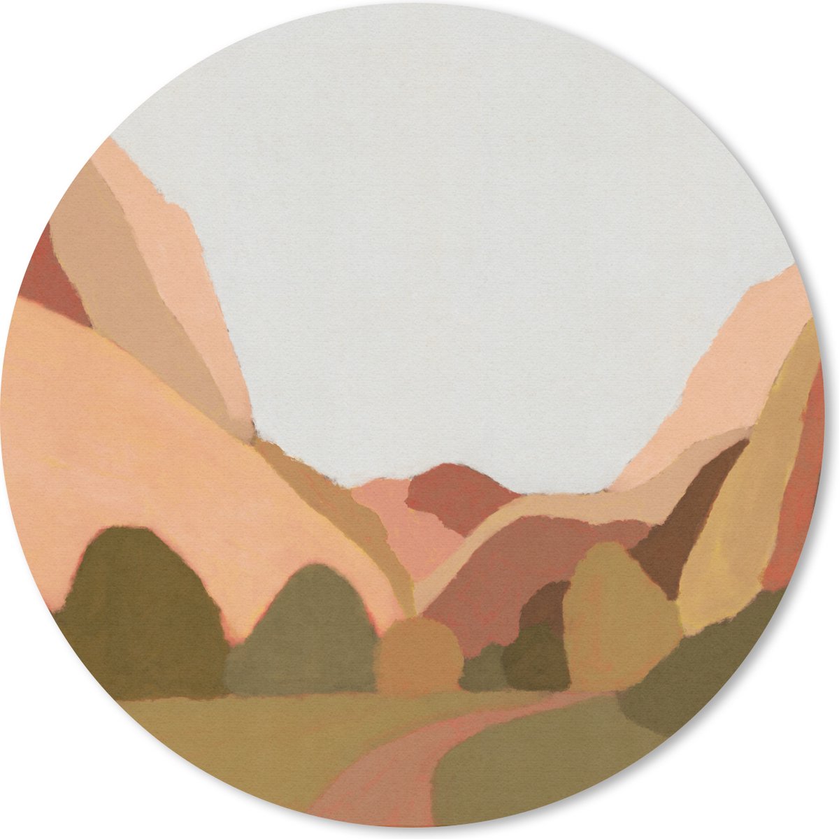 Muismat rond 40x40 cm - Mousepad Natuur - Landschap - Abstract - Kunst - Ronde muismatten