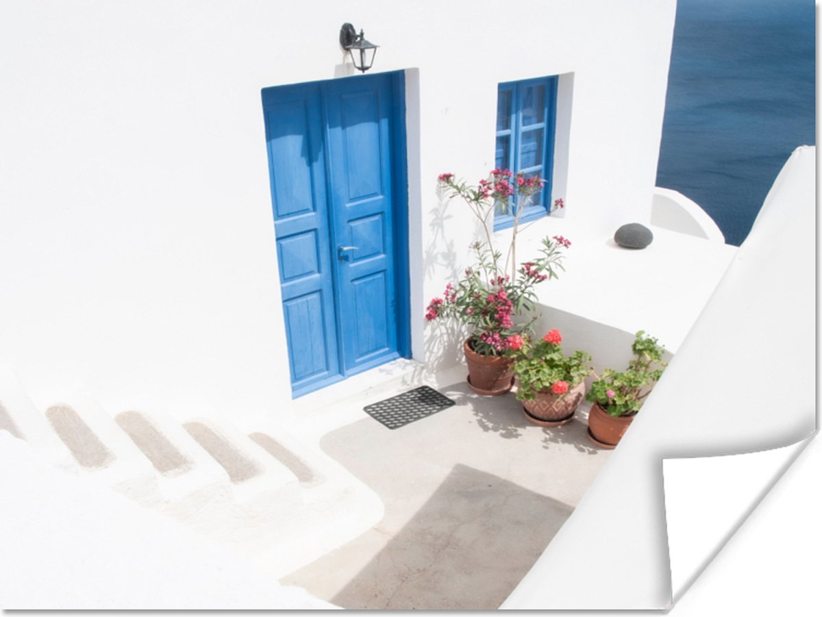 Architectuur - Blauw - Wit - Deur