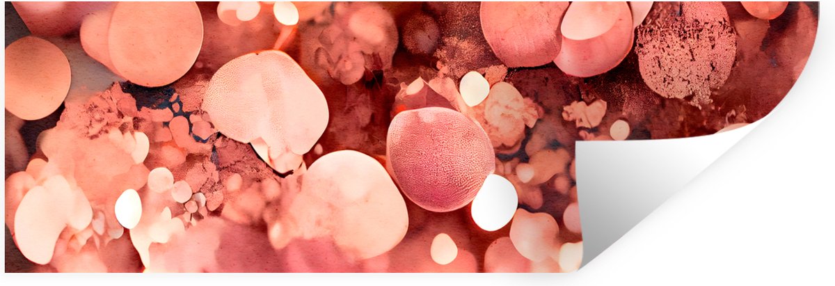 Muurstickers - Sticker Folie - Abstract - Glitter - Roze - Luxe - 150x50 cm - Plakfolie - 