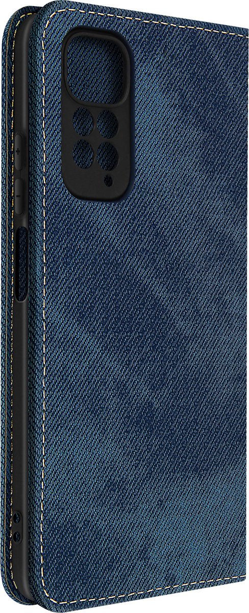 Geschikt voor Xiaomi Redmi Note 11/11s Case Denim Kaarthouder Standfunctie Blauw