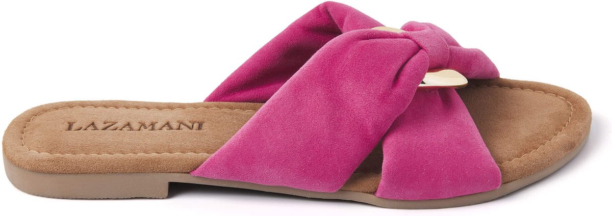 Lazamani - Dames Slippers 33.530 Fuxia - Maat 36