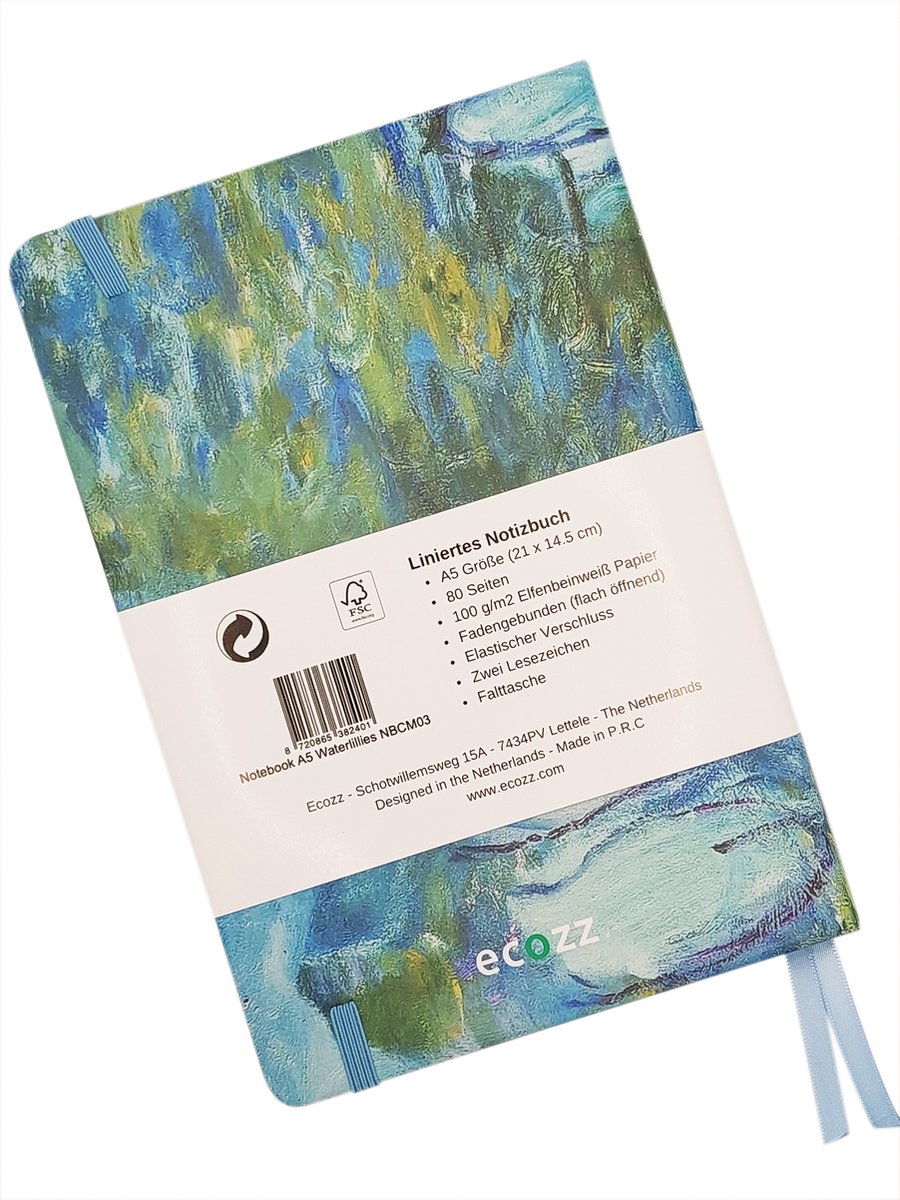 Ecozz Notitieboek A5 Monet Waterlilies
