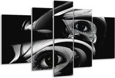 Peinture sur verre Yeux | Noir et blanc | 170x100cm 5 Liège | Tirage photo sur verre |  F001322