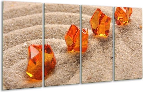 Glasschilderij Zand | Bruin, Geel, Oranje | | Foto print op Glas |  F004942