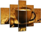 Peinture sur verre Café | Marron, jaune | 100x70cm 5Liège | Tirage photo sur verre |  F004642