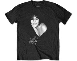Omslag van Whitney Houston - B&W Photo Heren T-shirt - M - Zwart