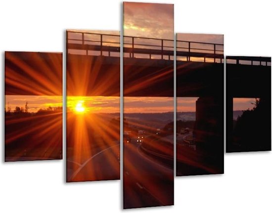Peinture sur verre Sunset | Jaune, orange, noir | 100x70cm 5Liège | Tirage photo sur verre |  F001393