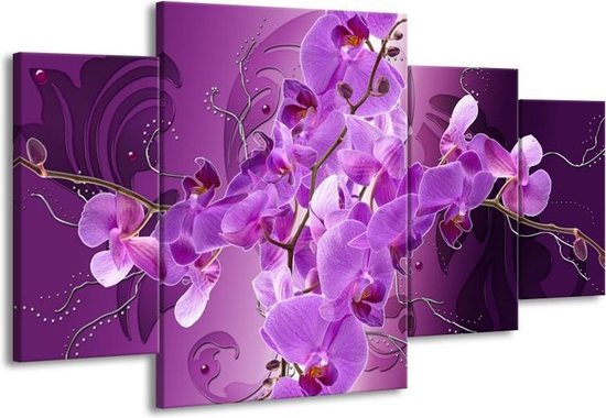 Canvas schilderij Orchidee | Paars | | F005804