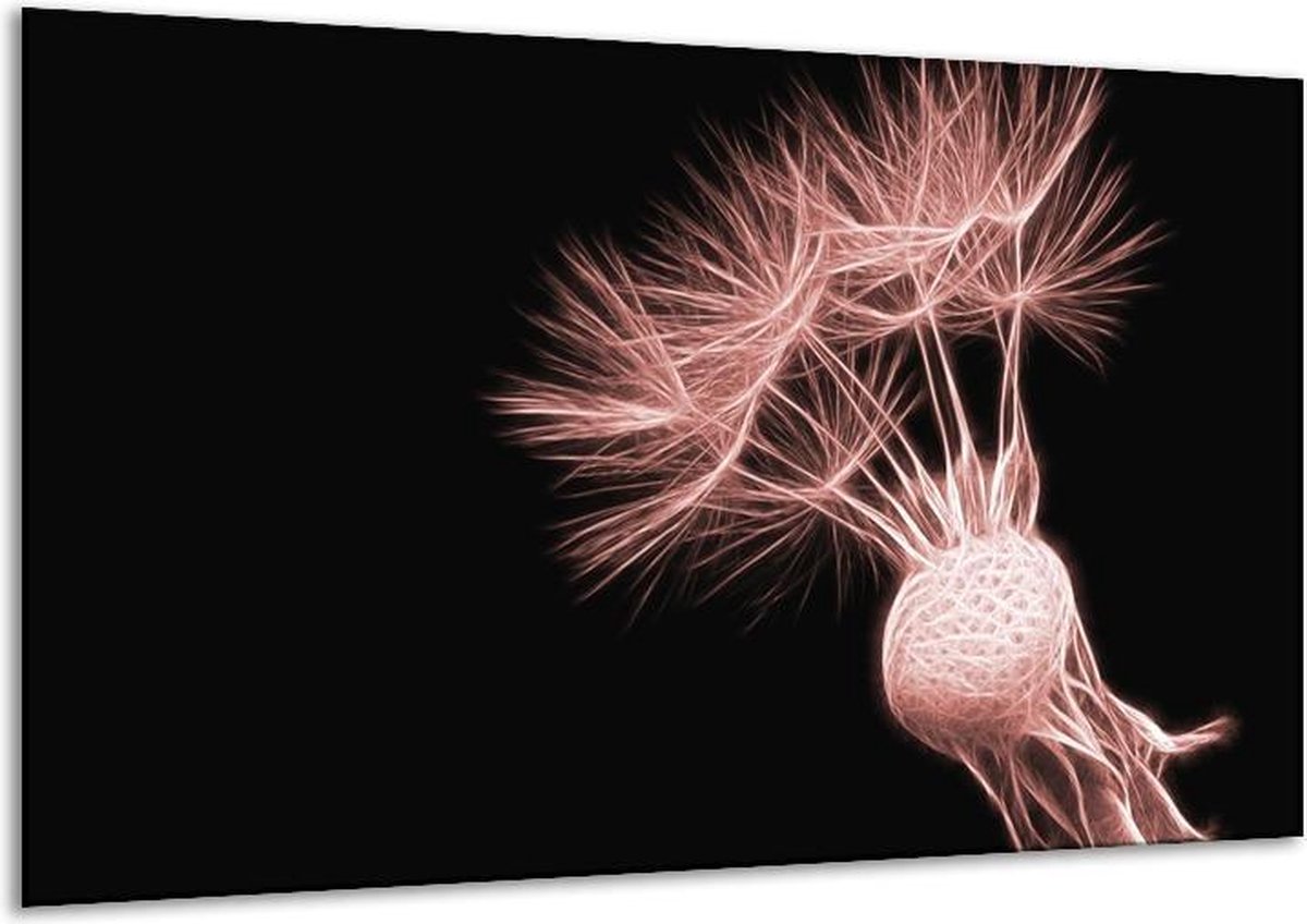 Schilderij Op Canvas Bloem - Bruin, Rood, Zwart - 120x70cm 1Luik - Foto Op Canvas - GroepArt 6000+ Schilderijen 0p Canvas Art Collectie - Wanddecoratie - Woonkamer - Slaapkamer - Canvas Print op Prijzenvolger.com