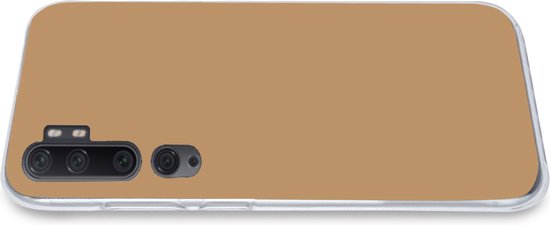 Coque de téléphone compatible avec Xiaomi Mi Note 10 - Marron - Imprimé uni - Coque en Siliconen