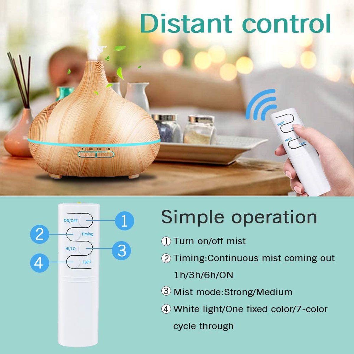 Goedkoopste Aroma diffuser - BPA-vrij, aromatherapie, luchtbevochtiger \ ultra quiet ultrasonic humidifier, aromatherapy