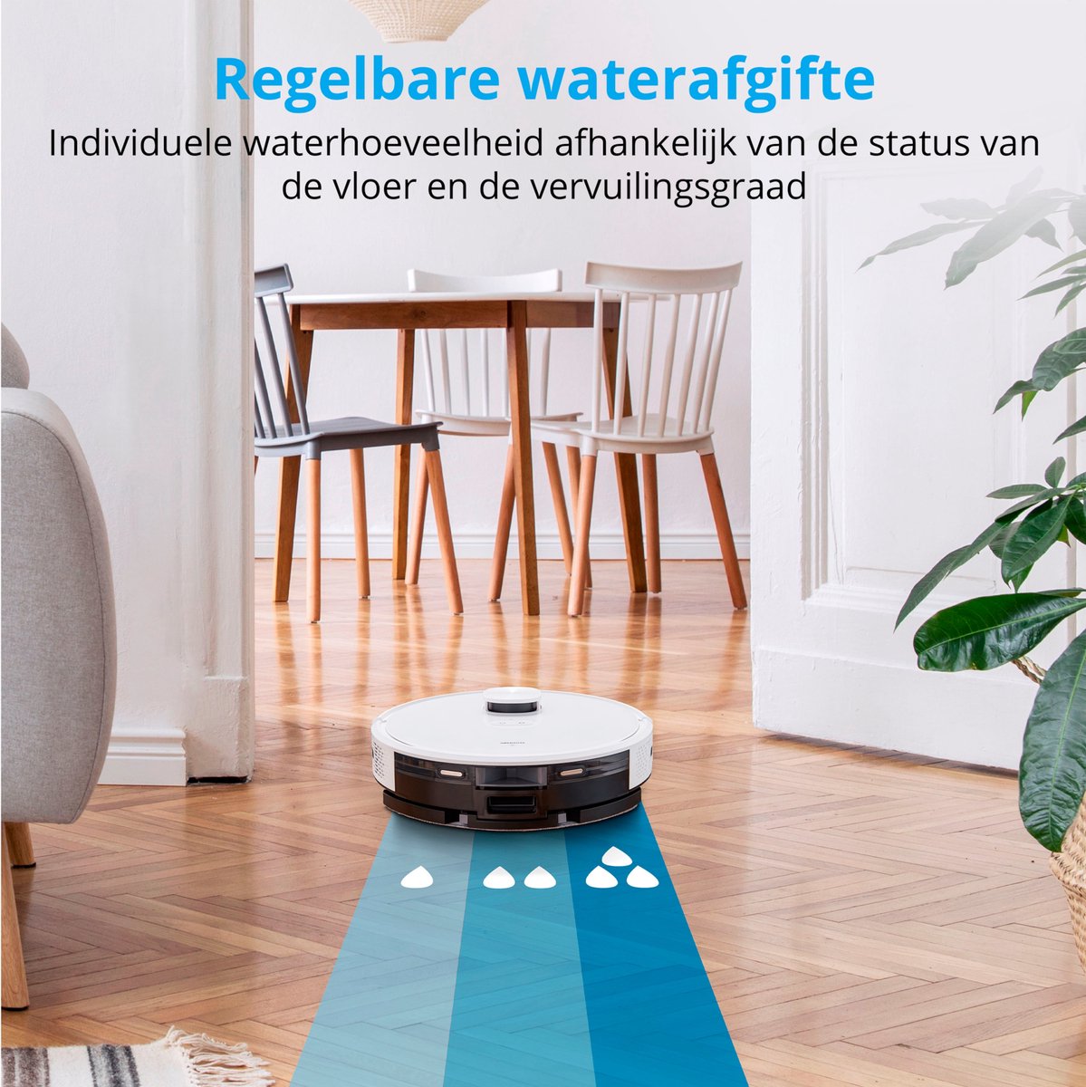 Afbeelding 3 van MEDION robotstofzuiger met zuigstation en dweilfunctie X20 SW+ (lasernavigatie, krachtige 3000Pa zuigkracht, 2in1 robotstofzuiger, nauwkeurig in kaart brengen, Go & No Go zones, meerdere vloeren)