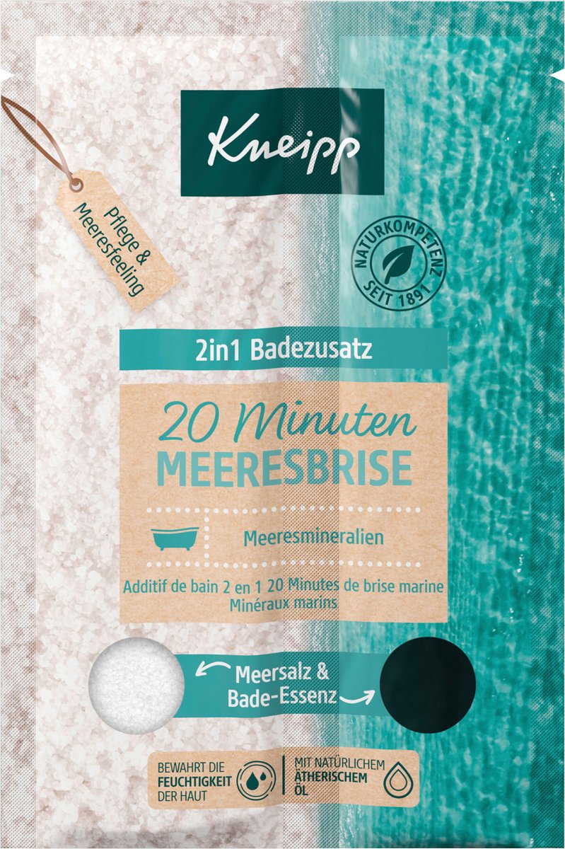Kneipp Badzout zeebries 2in1 (40 g + 10 ml), 1 st
