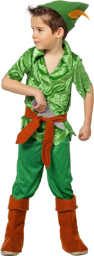 Peter Pan Kostuum | Vliegende Groene Peter Luxe | Jongen | Maat 140 |  Carnaval kostuum... | bol.com