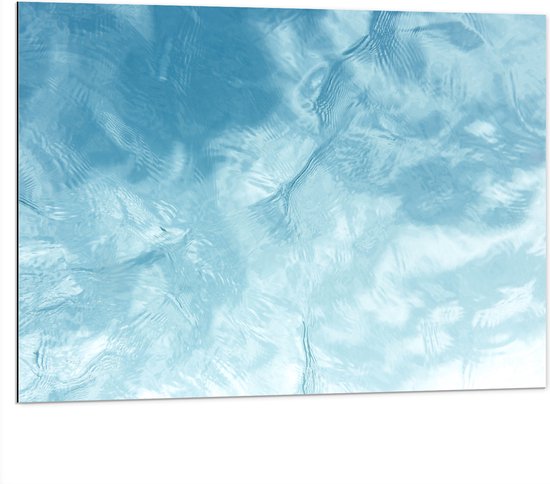 Dibond - Kalme Golfjes in het Water - 100x75 cm Foto op Aluminium (Met Ophangsysteem)