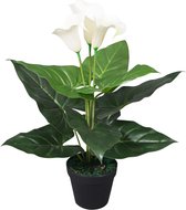 vidaXL - Kunst - calla - lelie - plant - met - pot - 45 - cm - wit