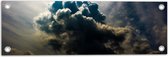 Tuinposter – Donkere Wolken voor de Zon - 60x20 cm Foto op Tuinposter (wanddecoratie voor buiten en binnen)