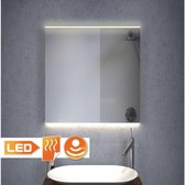 Badkamerspiegel met LED verlichting, verwarming, sensor en dimfunctie 60x70 cm