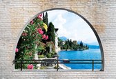 Fotobehang Lake Arch View | XL - 208cm x 146cm | 130g/m2 Vlies