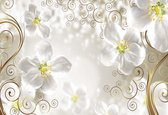Fotobehang Floral Swirls | XXL - 206cm x 275cm | 130g/m2 Vlies