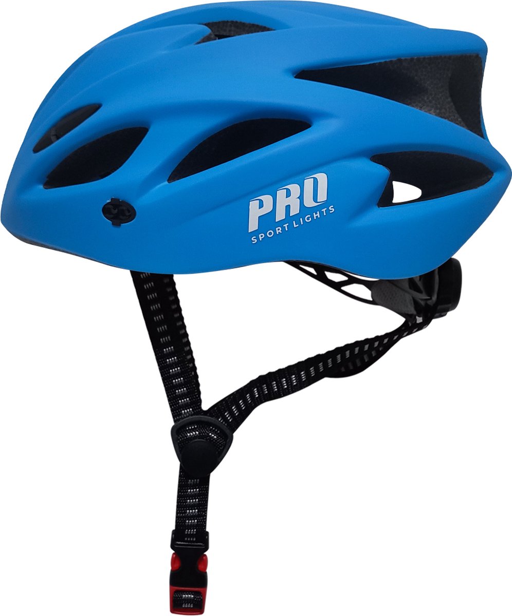 Fietshelm heren/dames volwassenen - Large 57/62cm - 190gram - Mat Blauw