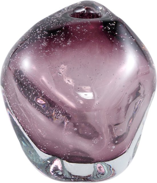 Vase PTMD Bryce - 18 x 17 x 18 cm - Glas - Violet
