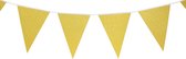 Party verjaardag Vlaggenlijn - papier - glitter goud - 6 m - 25 punt vlaggetjes