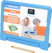 KidsCover iPad 10.2 (2019, 2020) inch blauw set - INCLUSIEF stylus & glazen screenprotector - hoes voor kinderen - kidsproof